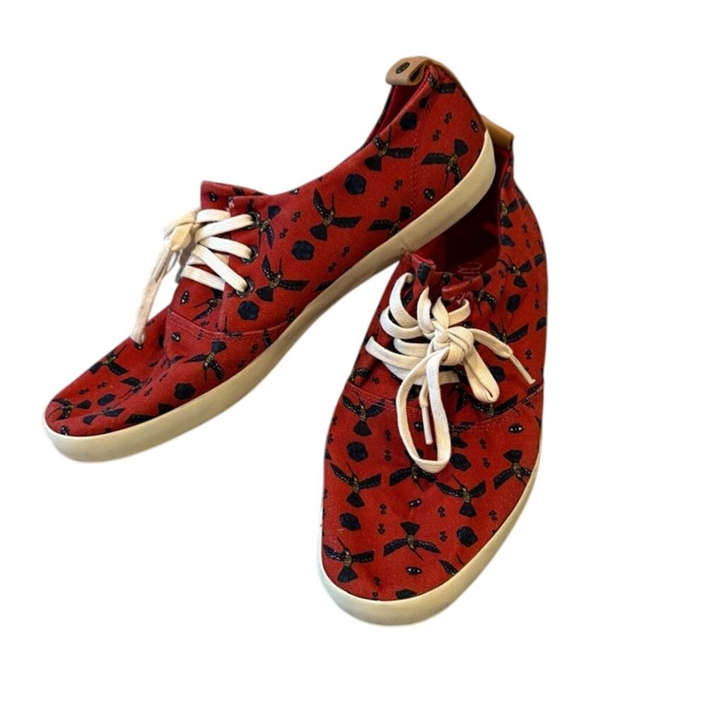 Cantao Vibrant Red Sneakers with White Laces 8.5
